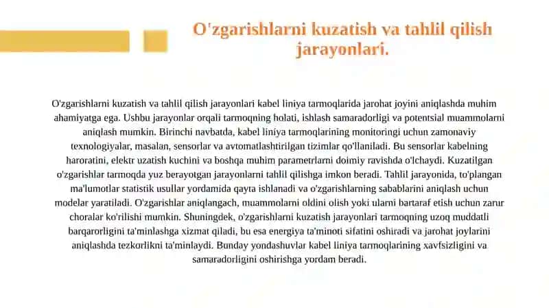 Kabel liniya tarmoqlarida jarohat joyini aniqlash usulari 3