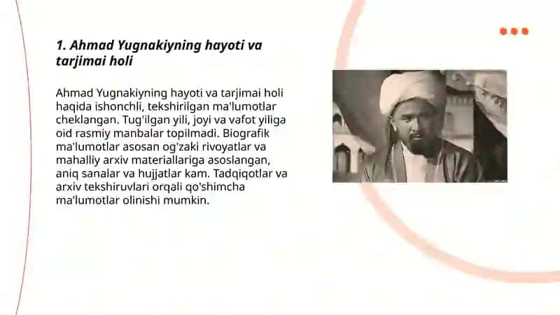 Ahmad Yugnakiyning hayoti va tarjimai holi 3