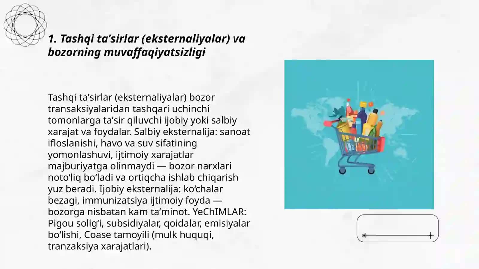 Bozor mexanizmlarini va atrof-muhit o'rtasidagi o'zaro qarama qarshliklari 3