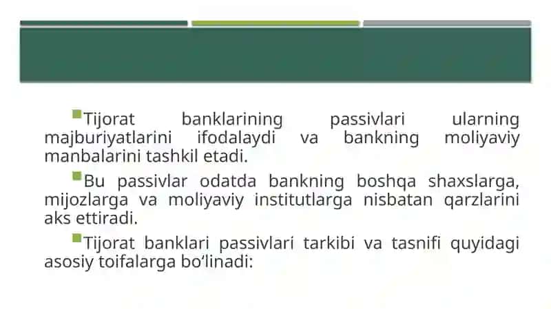 Tijoratbanklari passivlari tarkibini tasnifi 3