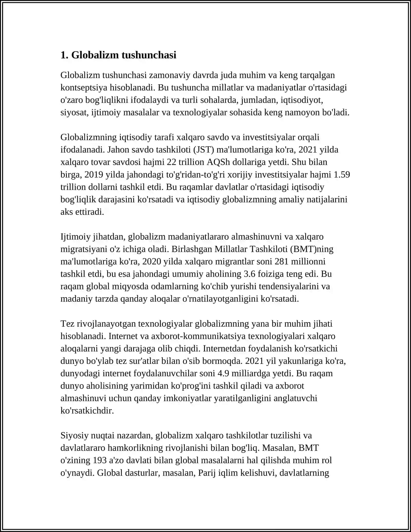 GLAOBALLASHUV.GLOBALLASHUV HAQIDA KONSEPSIYALAR 3