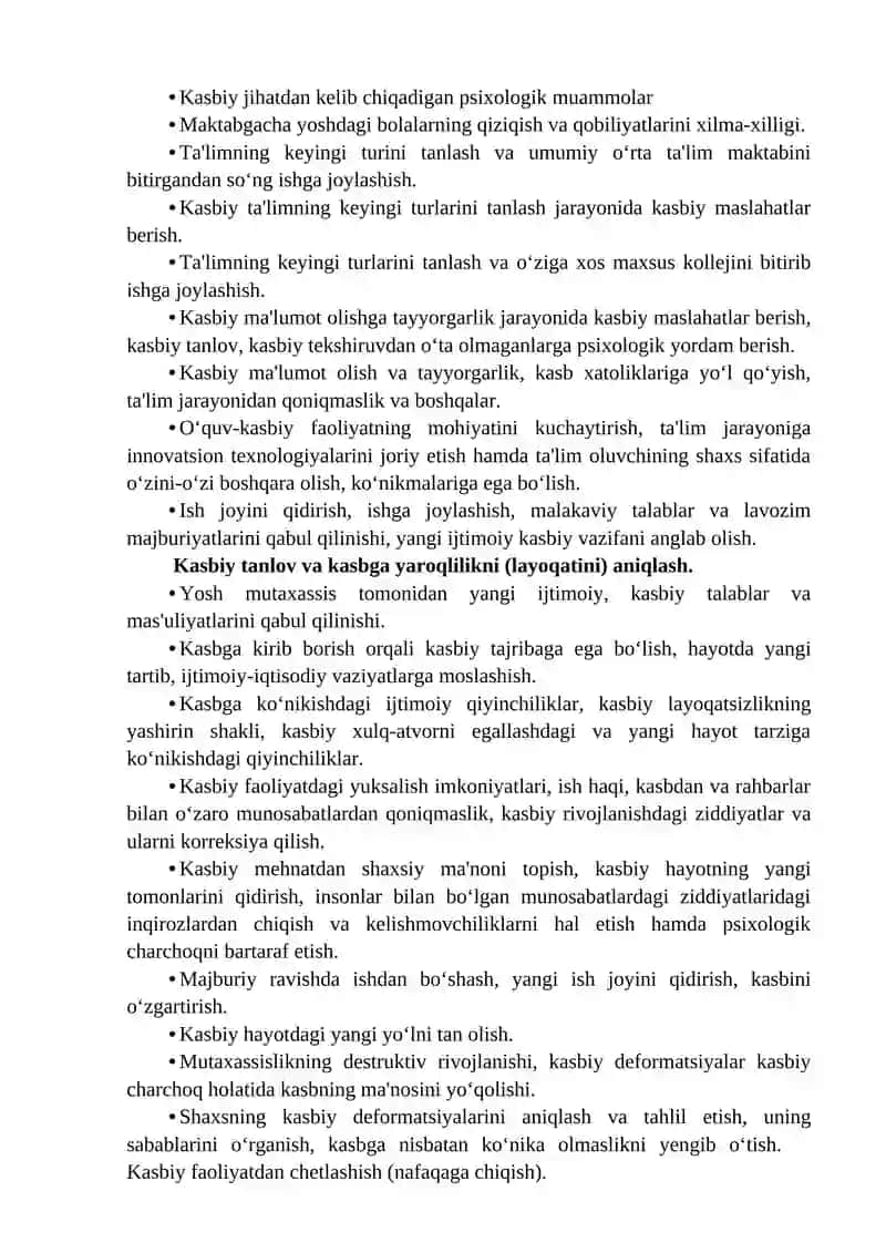 Kasbiy psixologiyasi fanining predmeti 3