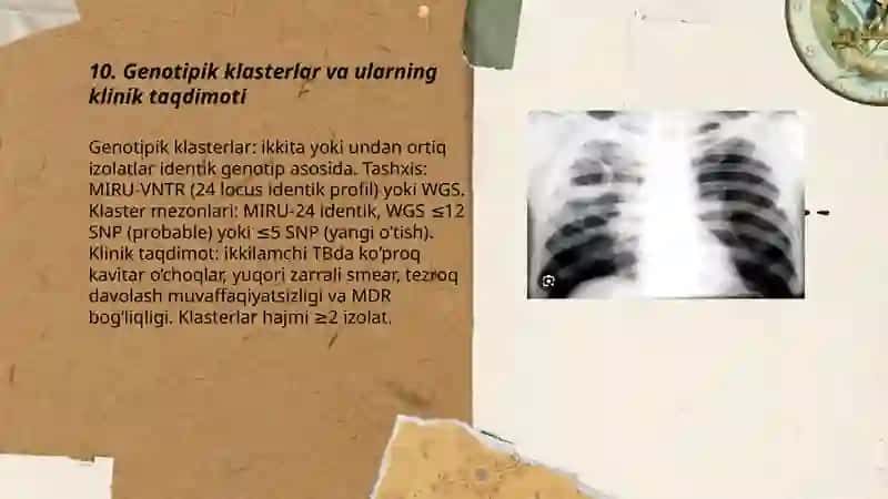 Ikkilamchi tuberkulyoz - qiyosi tashxislash, grafik tasvirlash, estlar va klasterlar yechisl 3