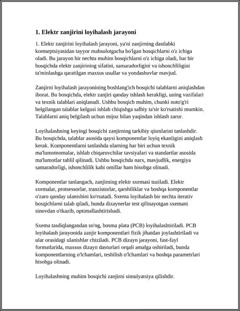 Elektr zanjirlarini tayyorlash usuli 3