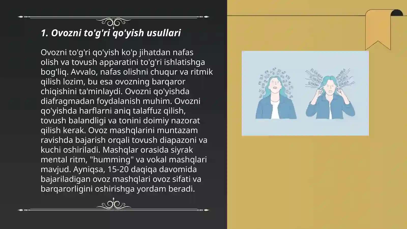 Ovoz buzilishlarini bartaraf etish 3