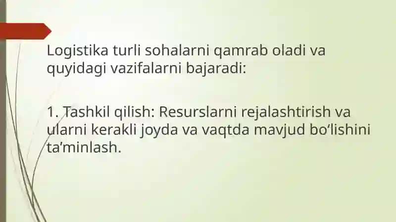 Logistikaning mohiyati va maqsadlari 3