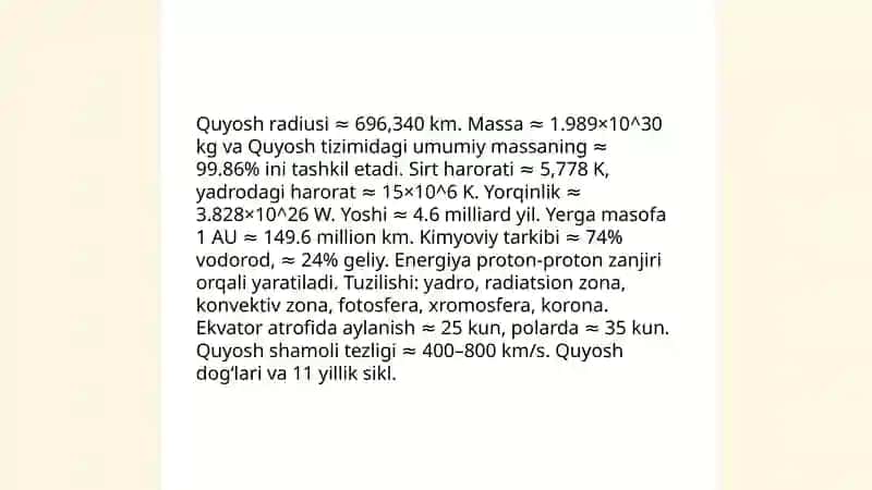 Quyosh va uning asosiy xususiyatlari 3