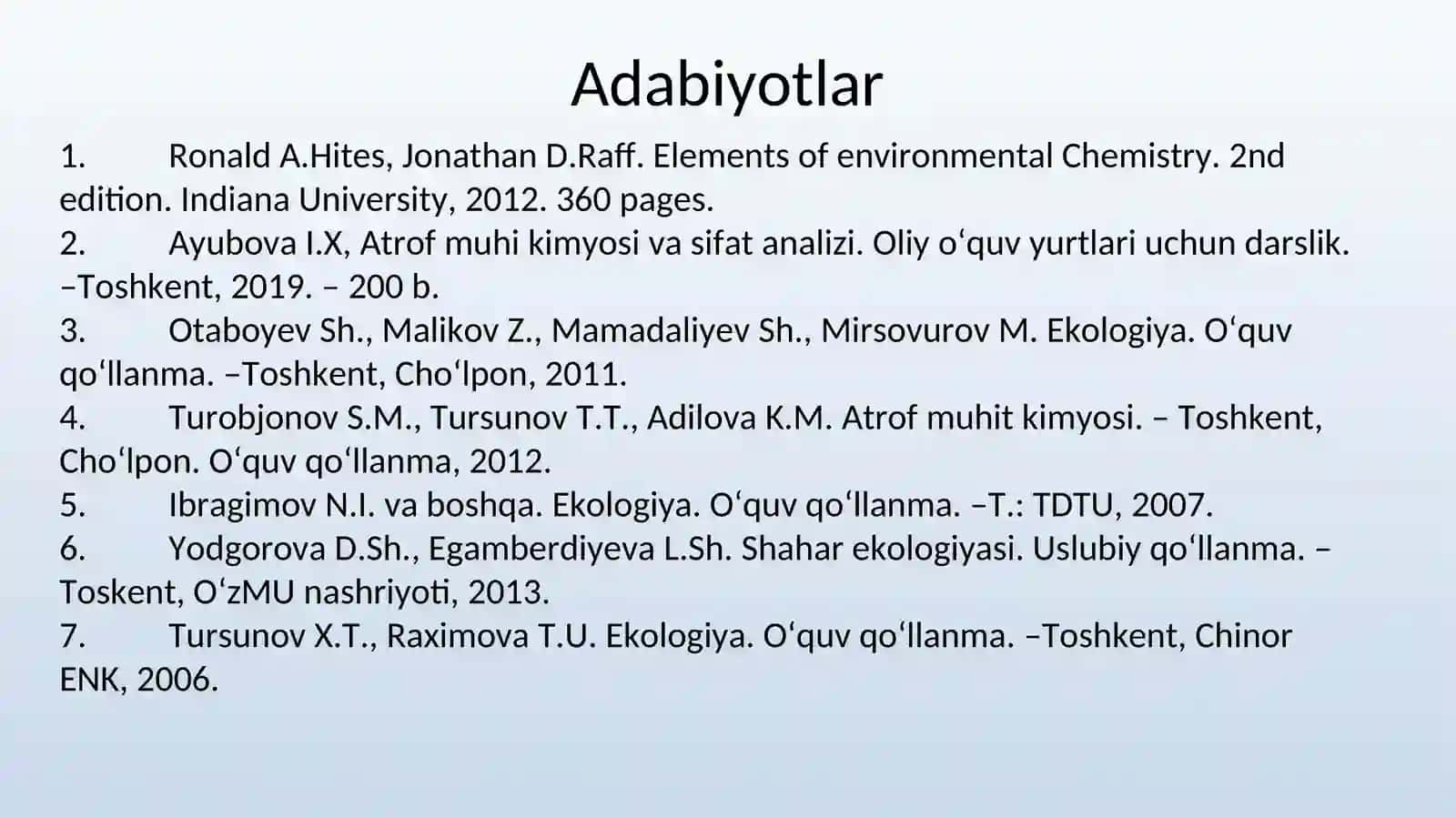 KIMYOVIY ELEMENTLARNING ATROF MUHITGA TARQALISHI. KIMYOVIY ELEMENTLARNING MIGRATSIYASI 3