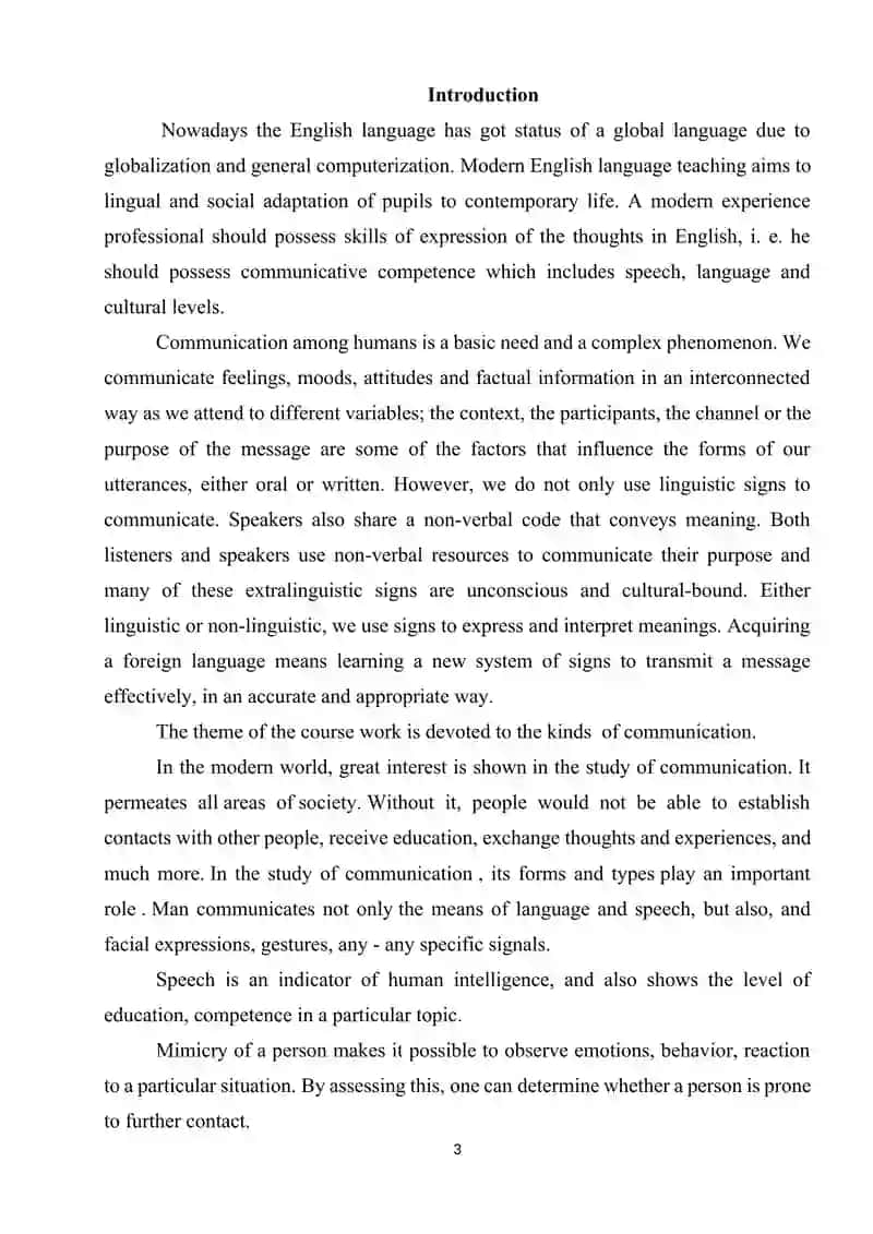 COURSE PAPER Kinds of communication in FLT 3