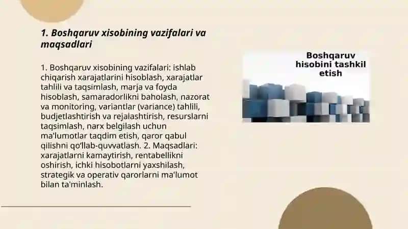 Boshqaruv xisobini tashkil qilish 3