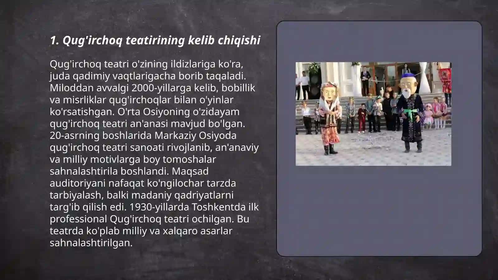 Bolalarni saxnalashtirish va ijodiy faoliyatga urgatish fanidan tayorlagan taqdimoti 3