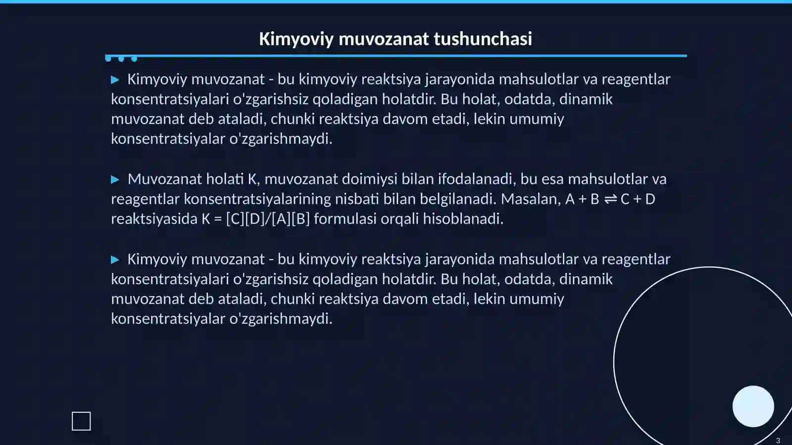 Kimyoviy muvozanatga oid masalalar yechish metodikasi 3