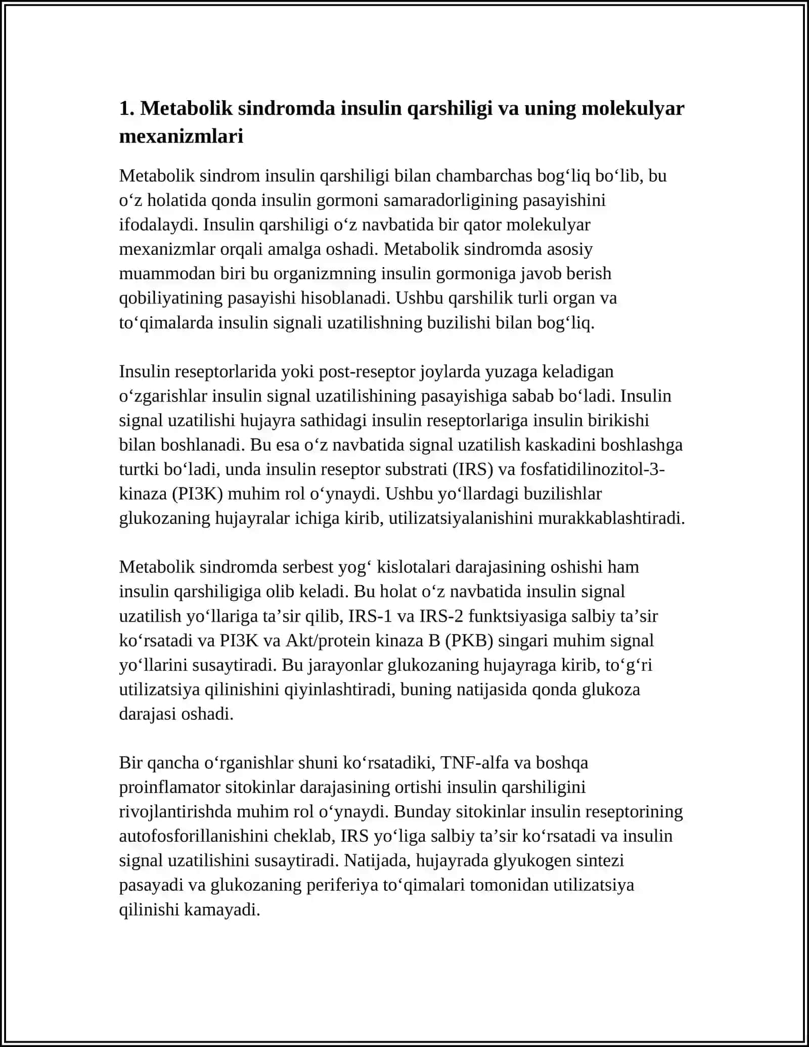 METABOLIK SINDROM KELIB CHIQISHINING BIOKIMYOVIY ASOSLARI VA ASORATLARI 3