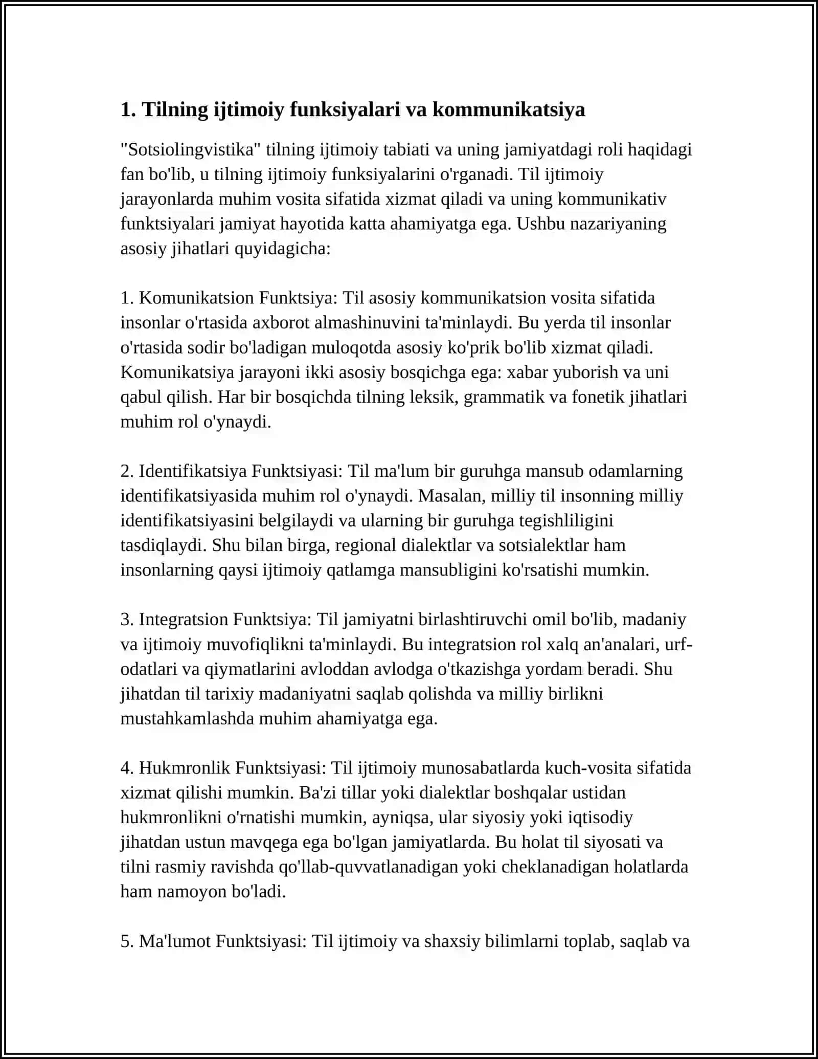 Sotsiolingvistika va tilning ijtimoiy tabiati 3