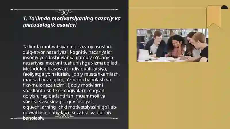 Ta'limda ijobiy motivlarni shakllantirish masalasi 3