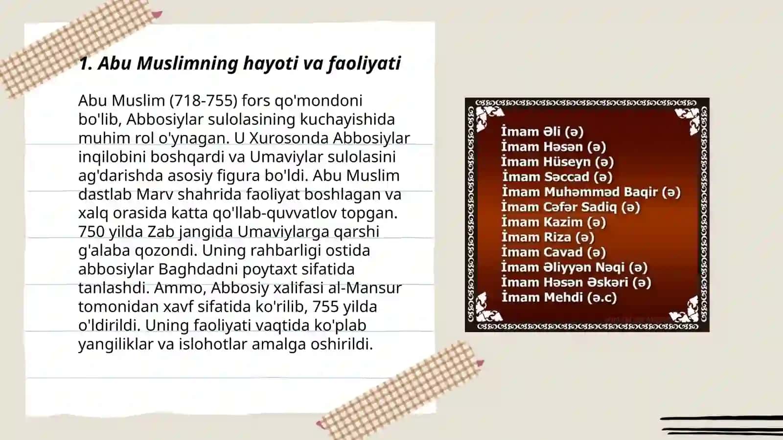 Abu Muslim va Imom Termiziyning ilmiy ijodiy merosi 3