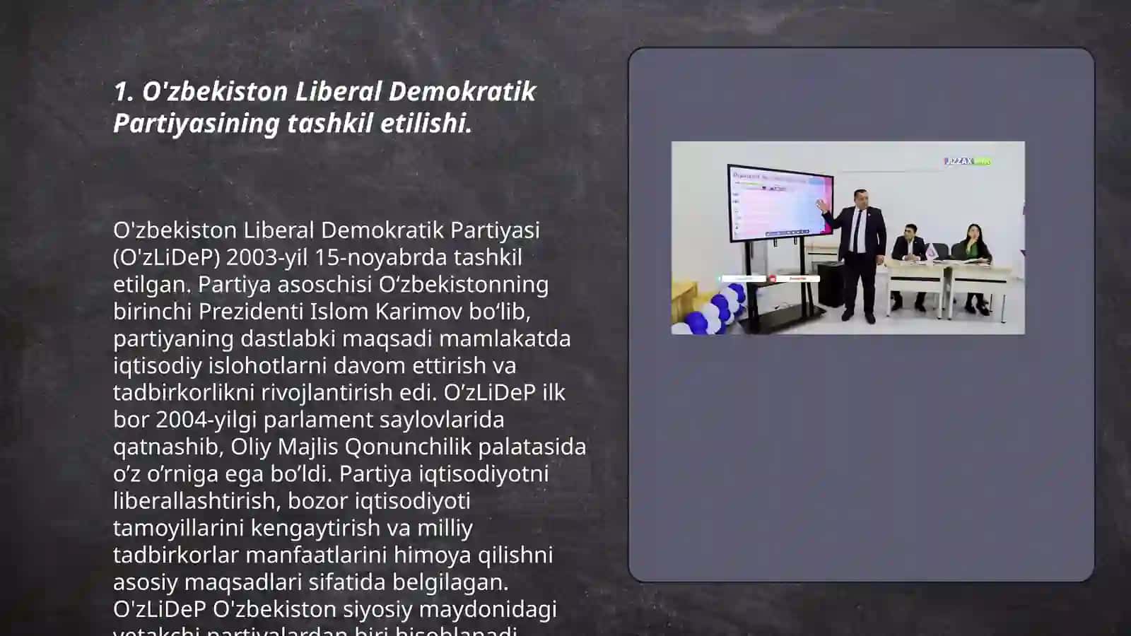 O'zbekiston Liberal Demokratik Partiyasining Tashkil Etilishi 3
