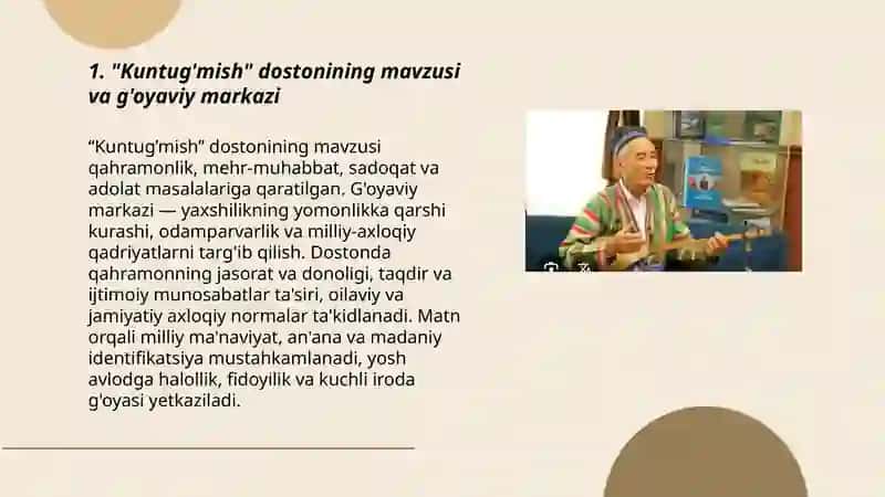 "Kuntug'mish" dostoni tahlili 3
