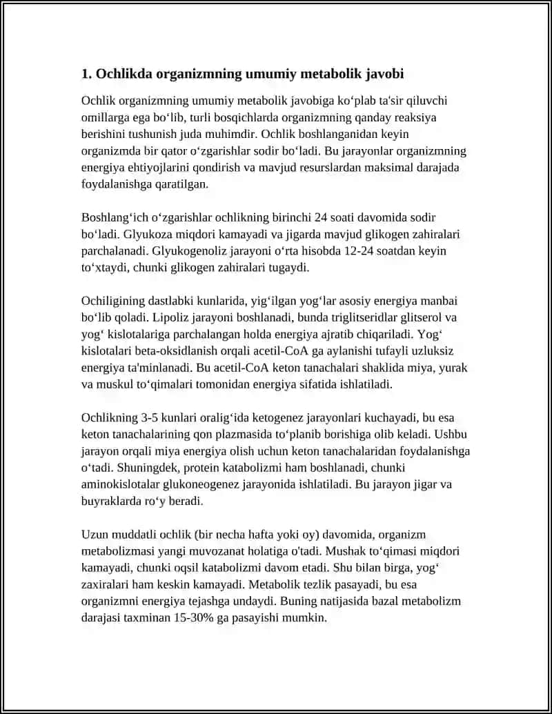 OCHLIKDA KARBONSUVLAR, YOU'LL VA OQSILLAR ALMASHINUVINING BUZILISHI 3