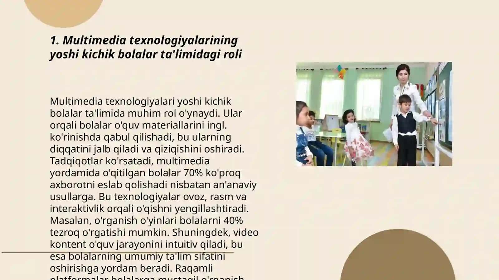 Maktabgacha ta'lim tashkilotida multimedia texnologiyalaridan foydalanish 3