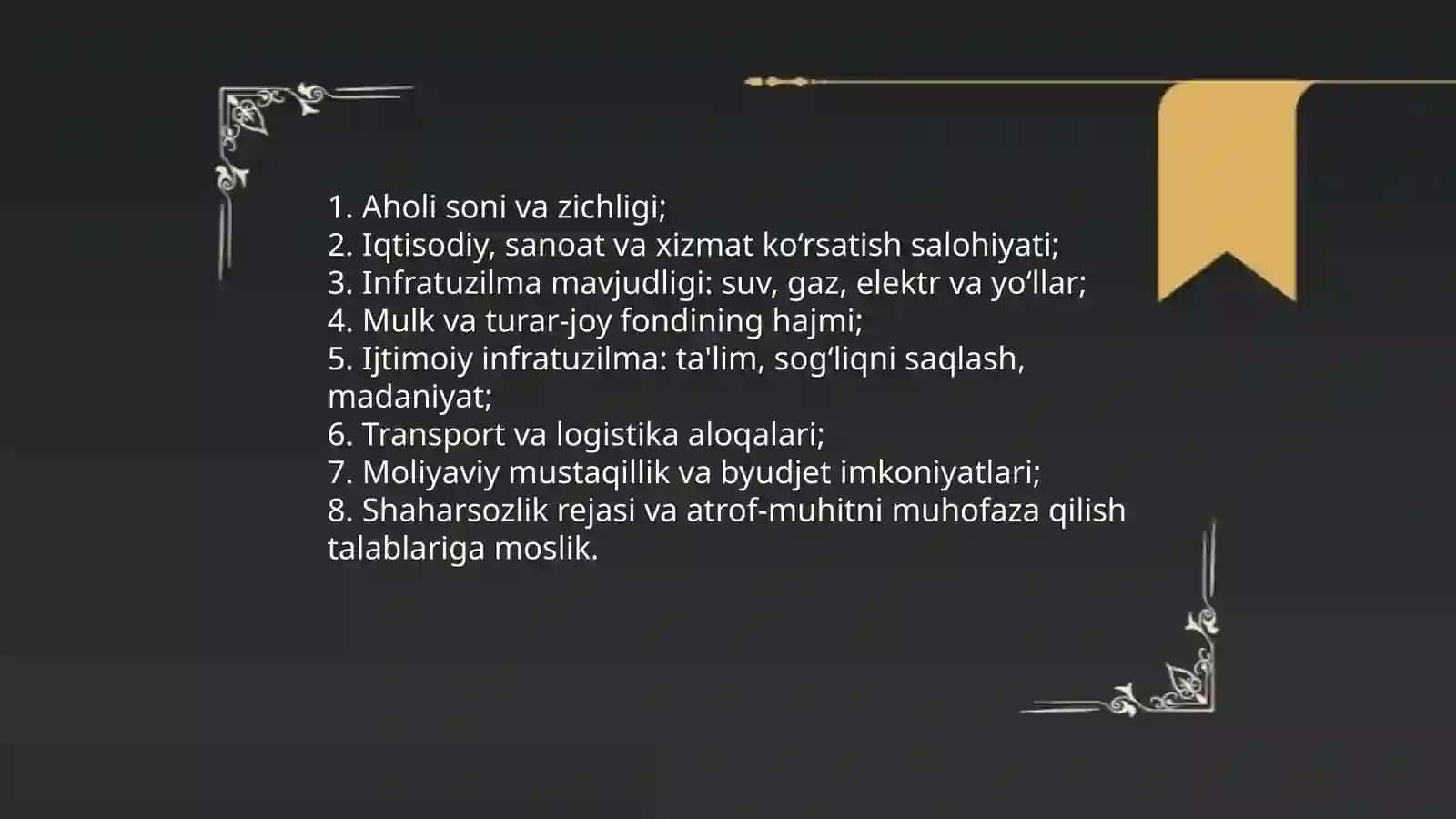 Shahar maqomi berish tartibi 3