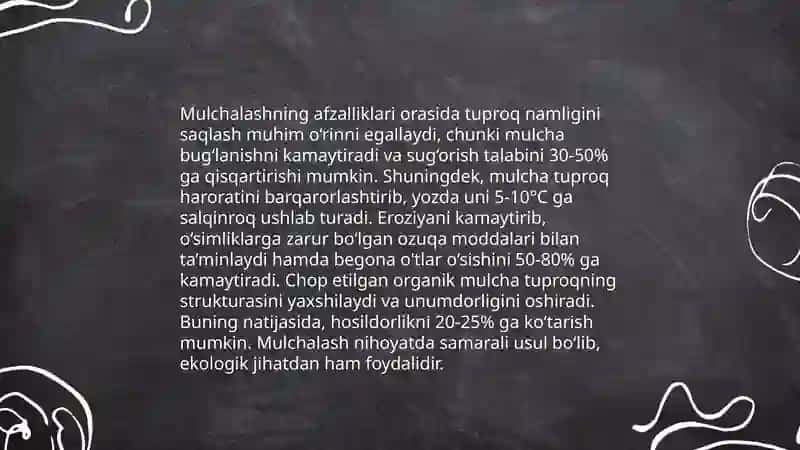 Tuproqlarni mulchalash 3