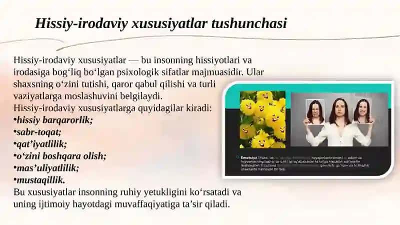 Hissiy-irodaviyxususiyatlar.Hissiy-irodaviyliknioshiruvchiomillar 3