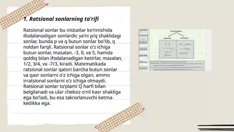 Ratsional sonlarni cheksiz oʻnli kasr shaklida tasvirlash 3