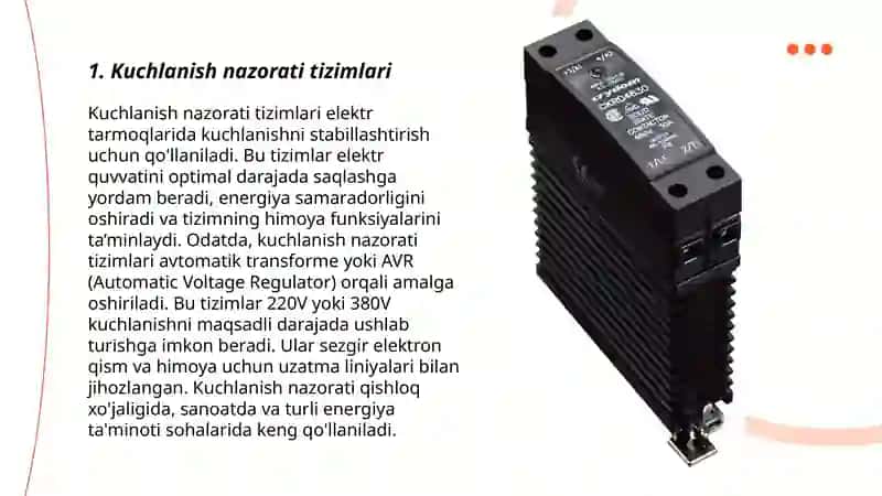Kuchlanish vat tok relelari 3