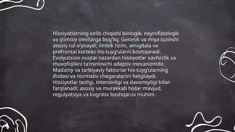 Hissiyotlarning kelib chiqishi va tabiati 3