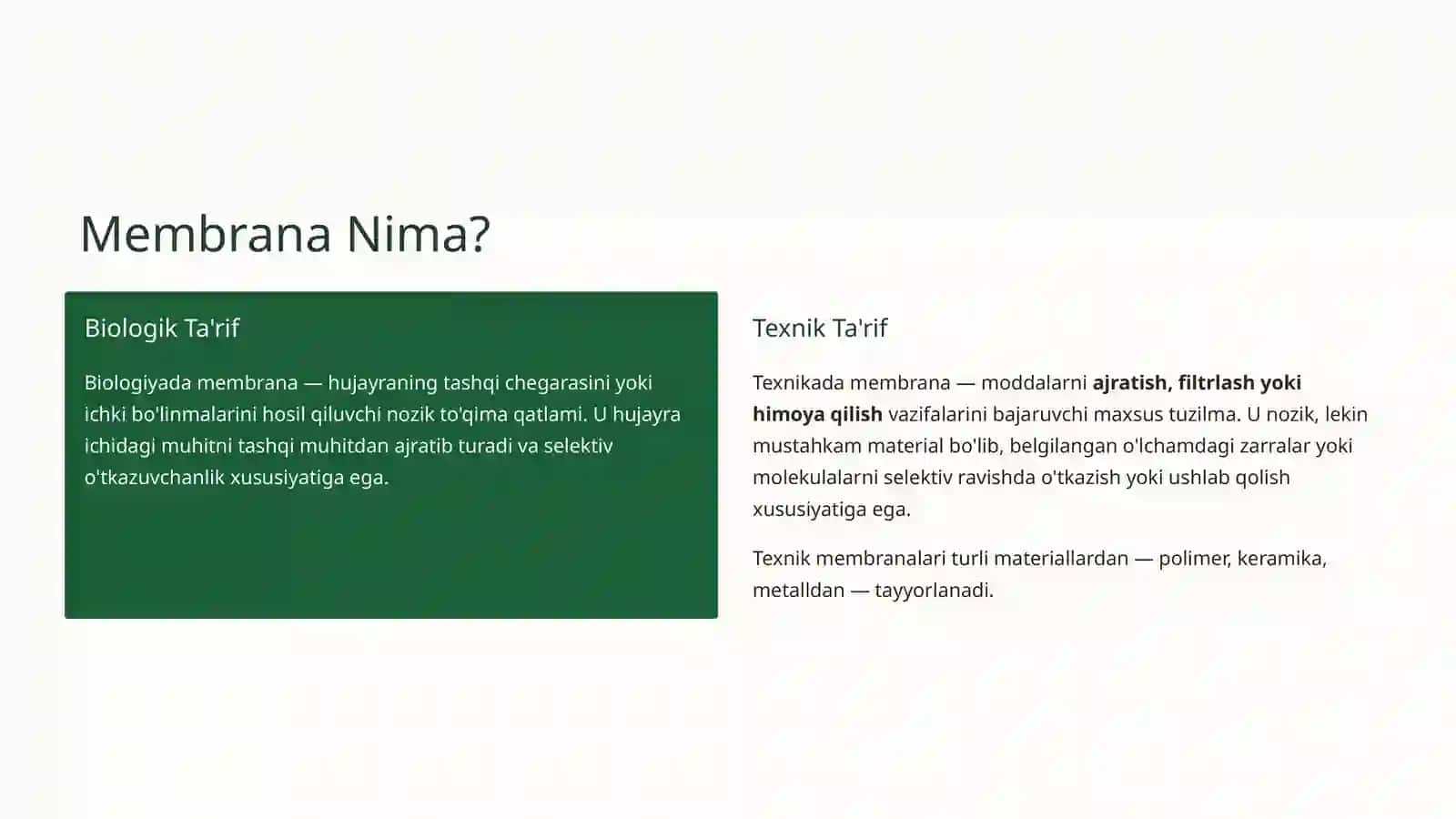 Texnik Vositalarda Birlamchi Sezgir Elementlar: Membrana vaUningTurlari 3