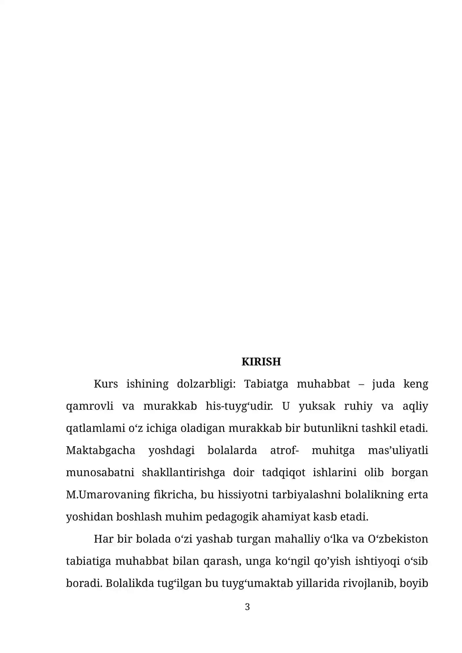 Maktabgacha taʼlim tashkilotida tabiat bilan tanishtirishda suhbat metodidan foydalanish texnologiyasi. 3