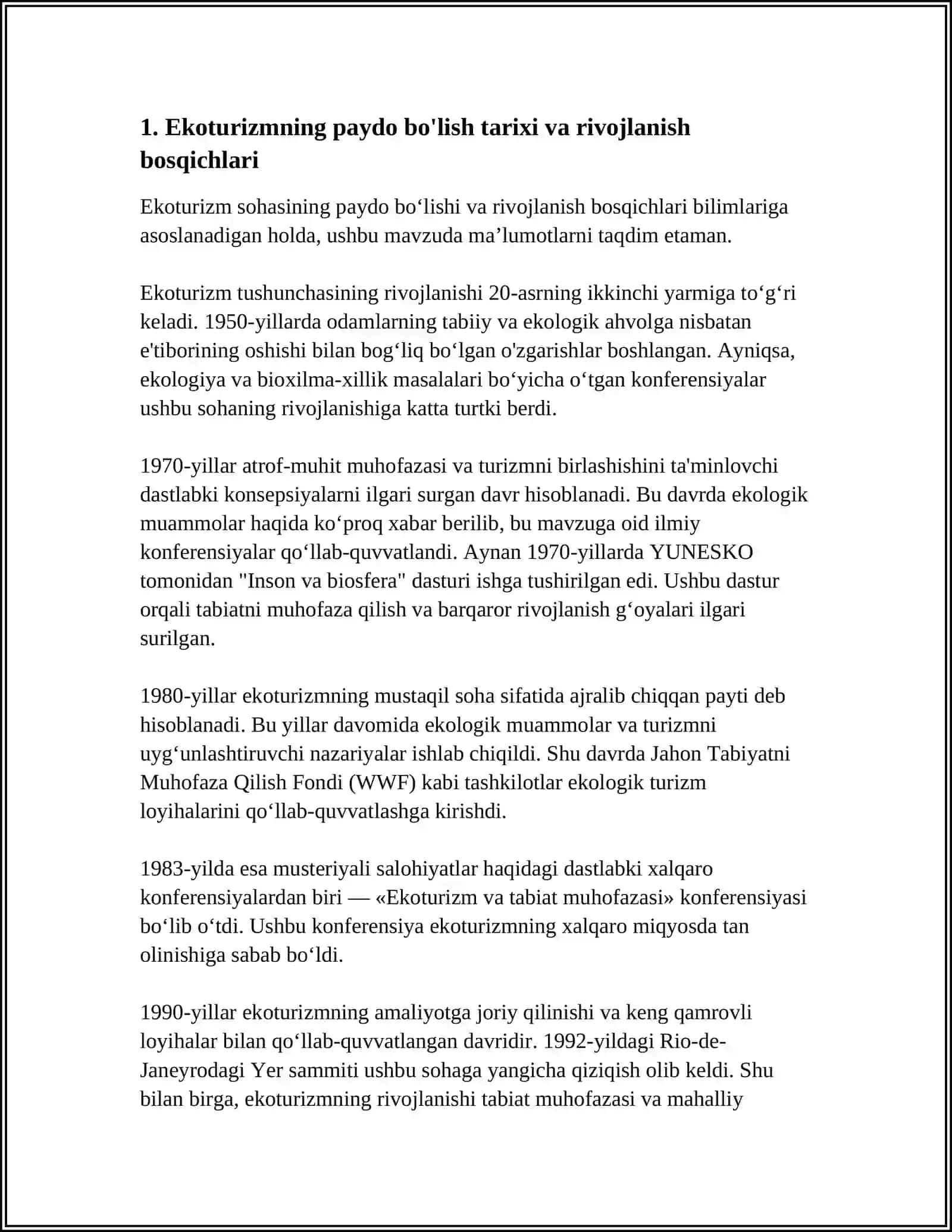 EKO TURIZMNING PAYDOBOLISHI VA RIVOJLANISHI 3