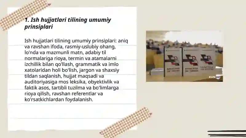 Ish hujatlarini yuritilish tili va uslubi 3