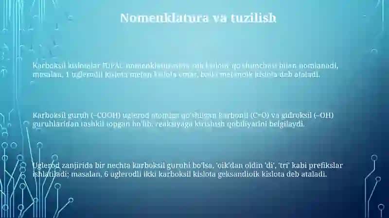 Karbon kislota va ularning xosilalari 3