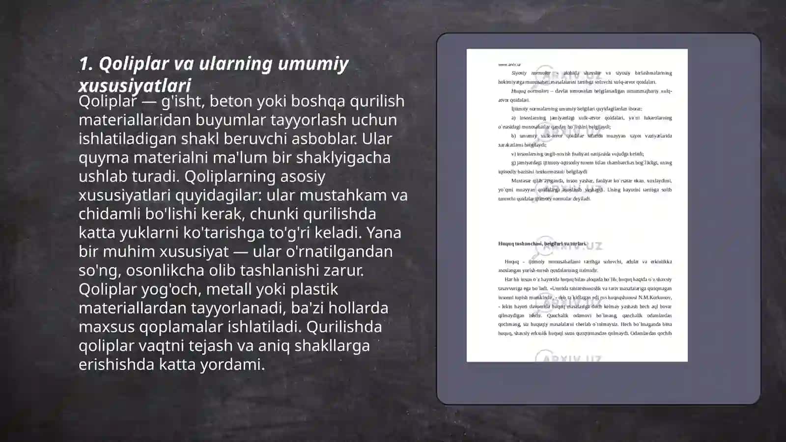 Qoliplar va ularning tasnifi 3