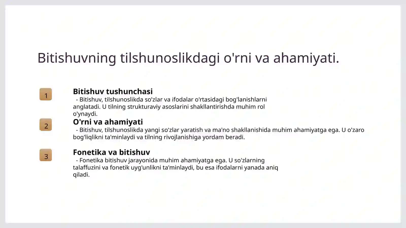 Tilshunoslikda bitishuv asosidagi birikma 3