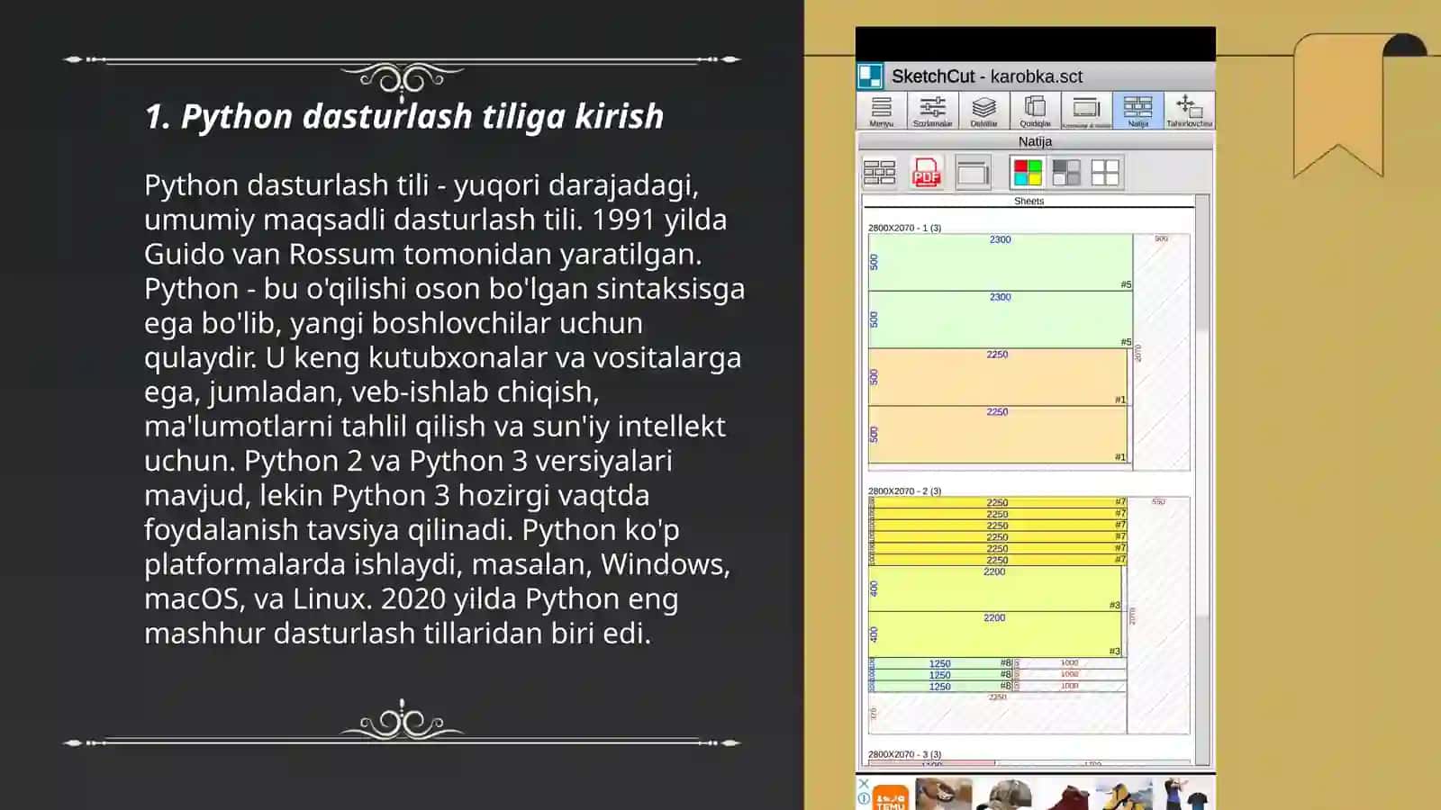 Python dasturlash tili asoslari haqida taqdimot 3