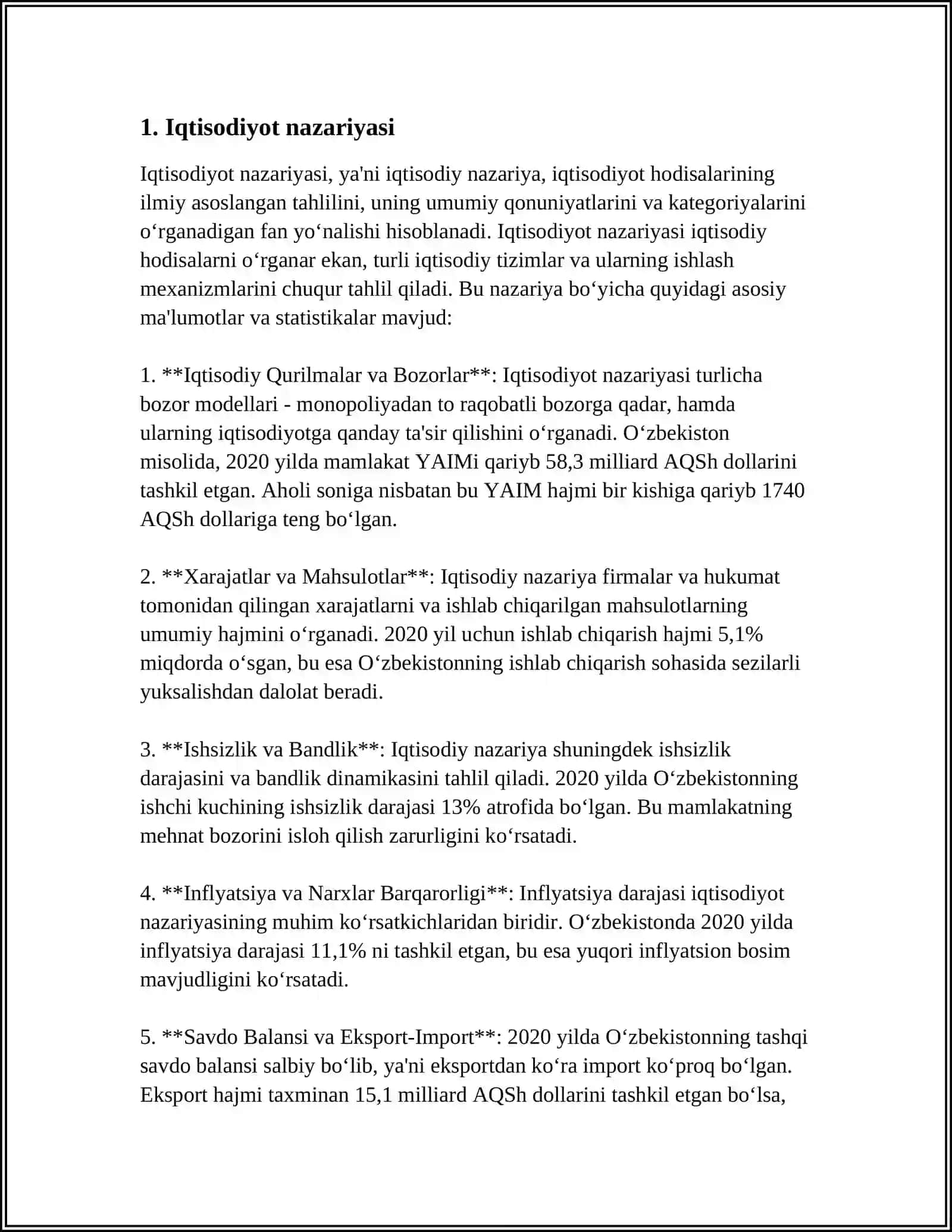 TOSHKENT DAVLAT UNIVERSISTETI IQTISODIYOT KAFEDRASI 3
