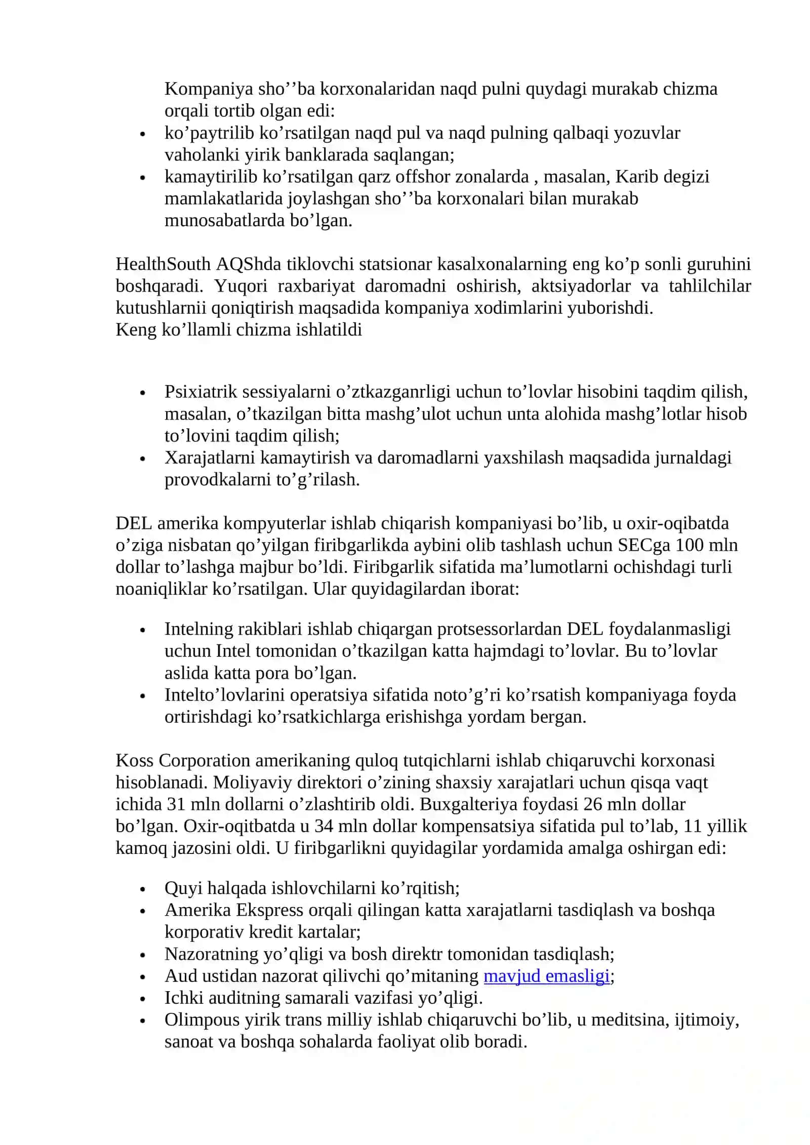 Firibgarlikni oldini olish va aniqlash. Firibgarlik aniqlanganda auditorning xatti-harakati 3