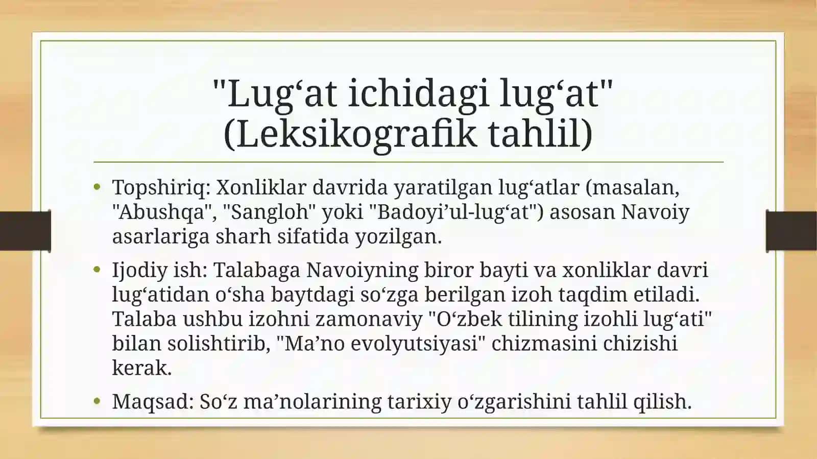 Xonliklar davri o'zbek tilshunosligi 3