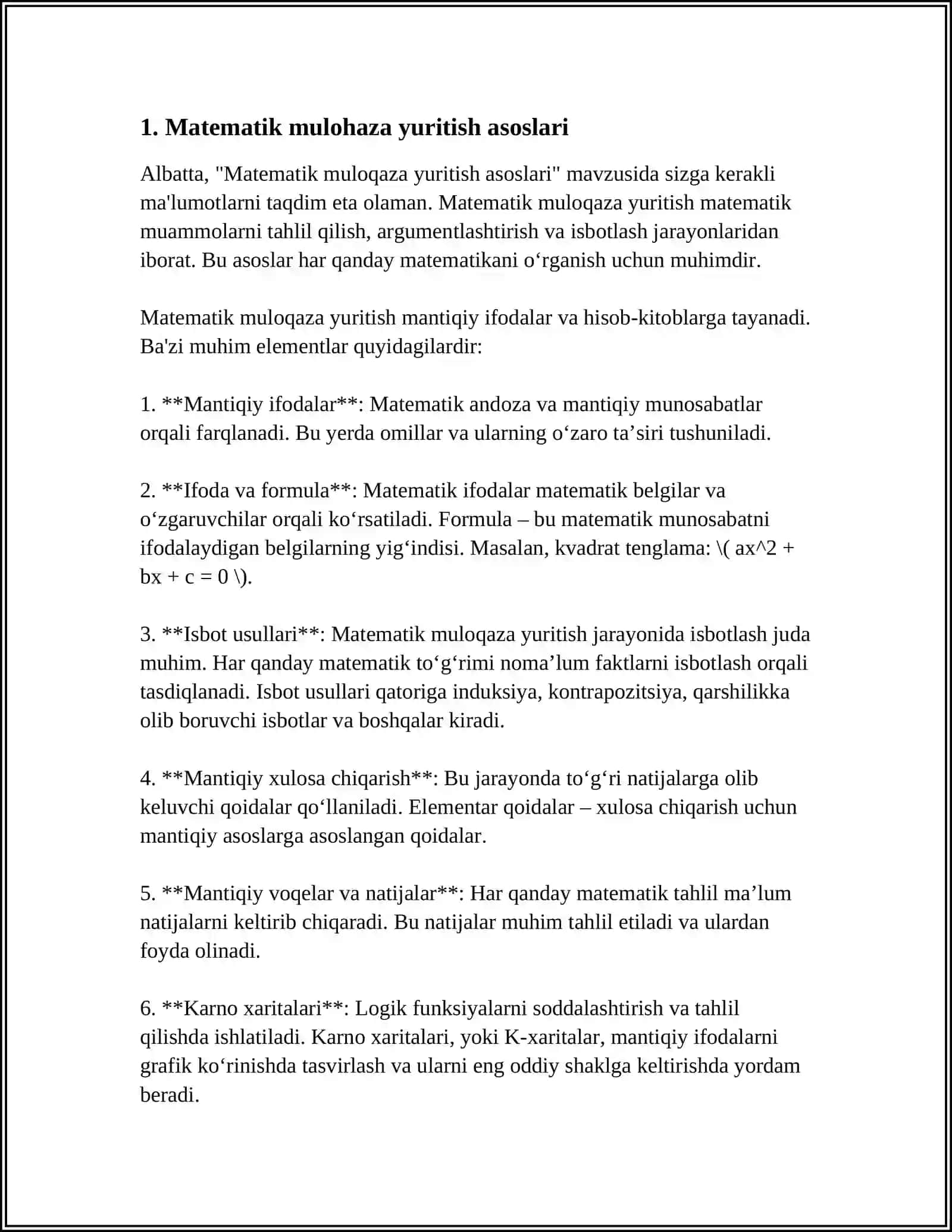 TALIS XALQARO BAHOLASH DASTURIDA MATEMATIK MULOHAZA YURITISH MODELLASHTIRISH ORASIDAGI BOGʻLANISH SIKLI 3