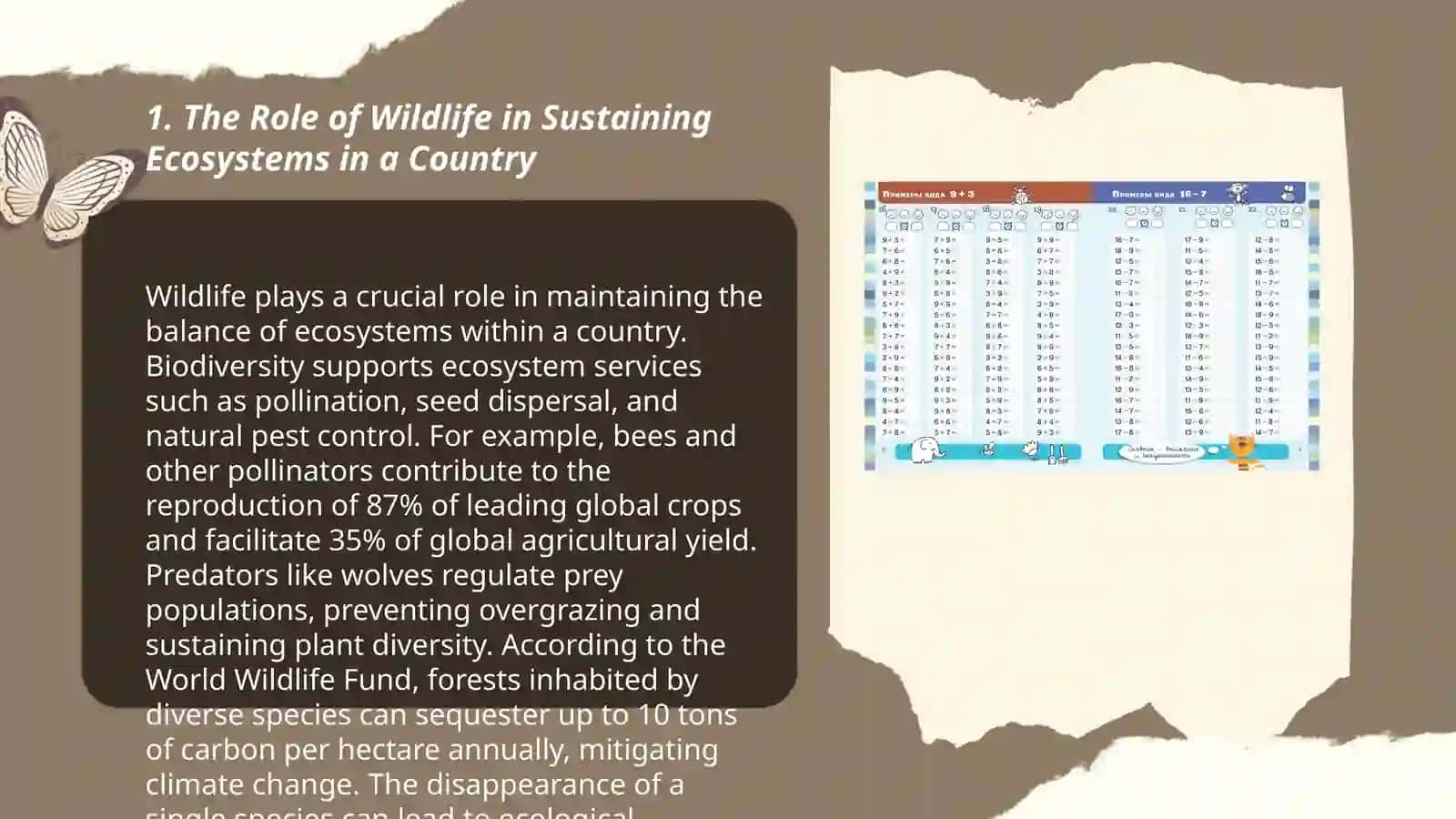 The Role of Wildlife in Sustaining Ecosystems in a Country 3