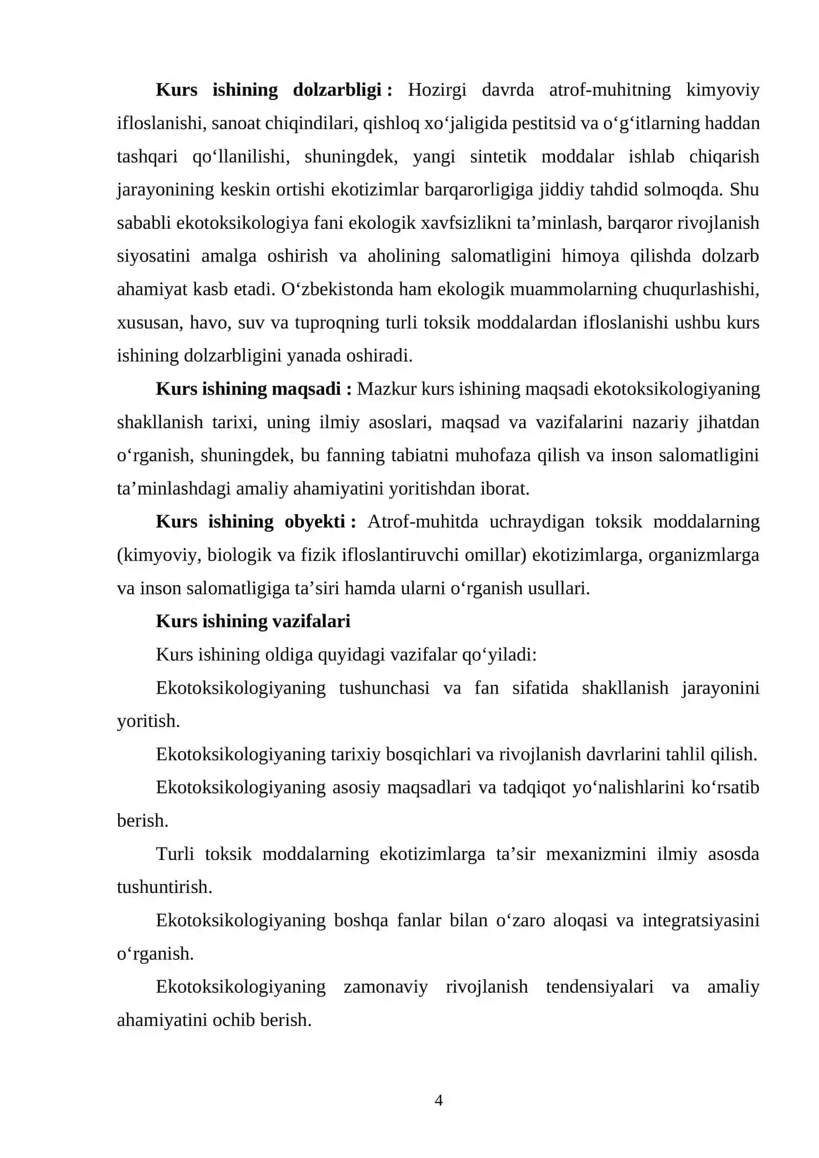 EKOTOKSIKOLOGIYA TARIXI, MAQSADI, RIVOJLANISHI VA AHAMIYATI 3