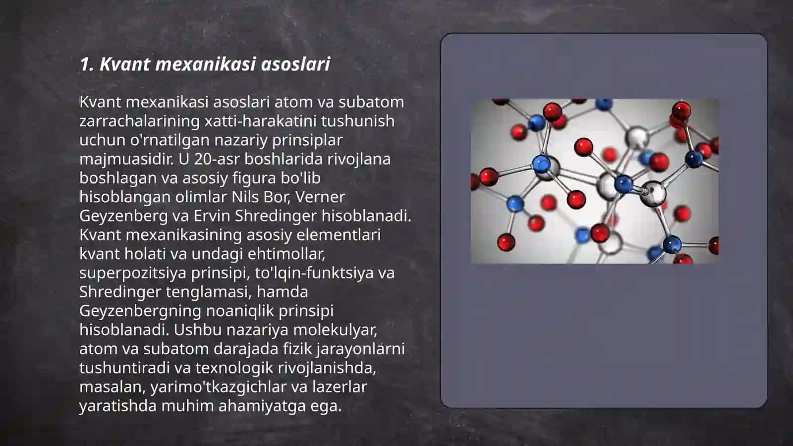 Atom va molekula uchun Shredinger tenglamasi 3