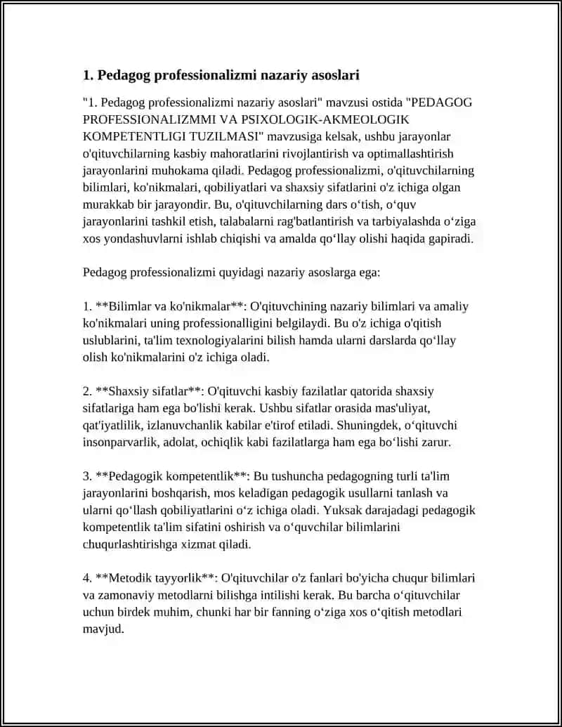 PEDAGOG PROFESSIONALIZMMI VA PSIXOLOGIK-AKMEOLOGIK KOMPETENTLIGI TUZILMASI 3