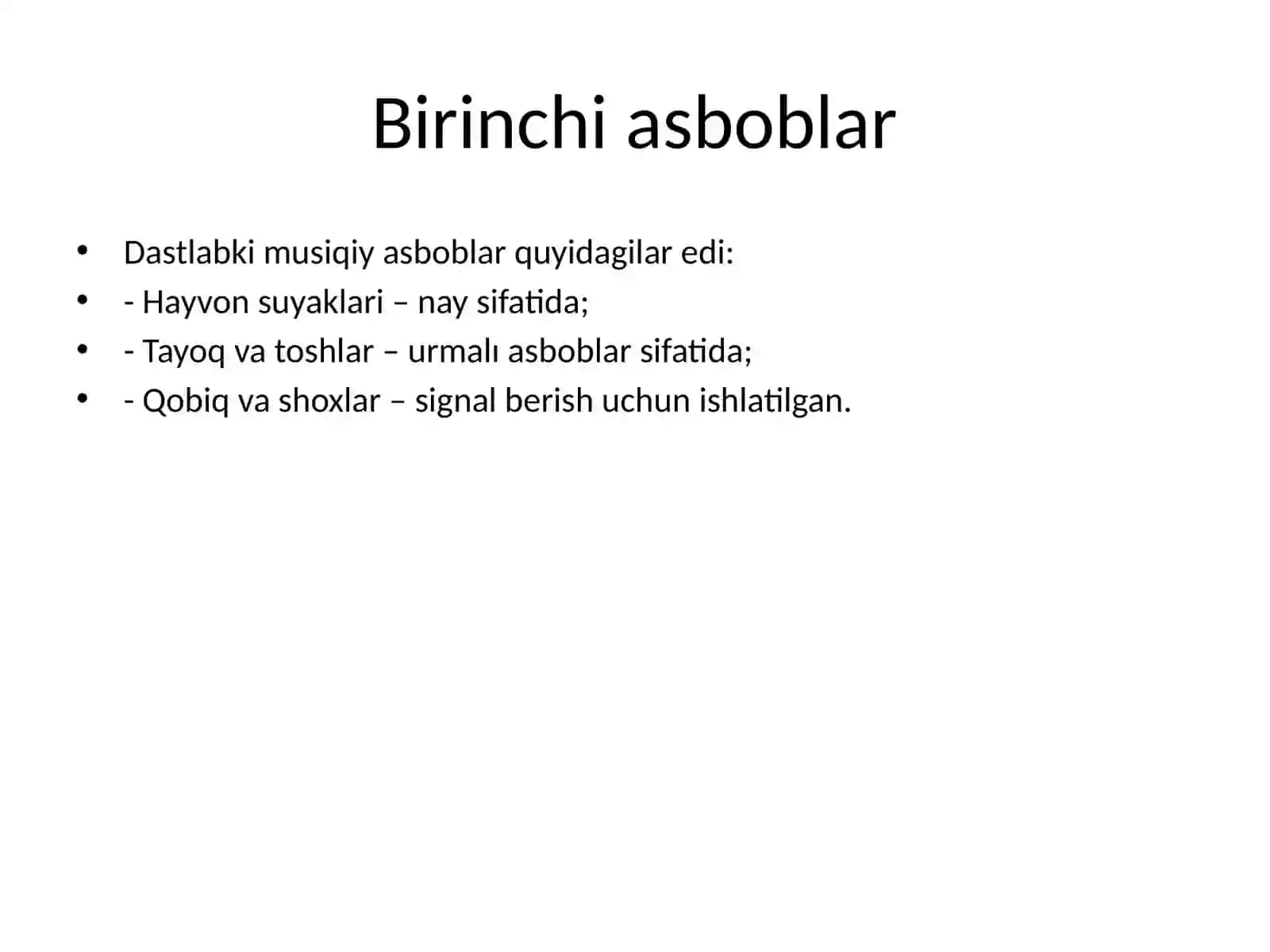 Birinchi musiqiy asboblar 3