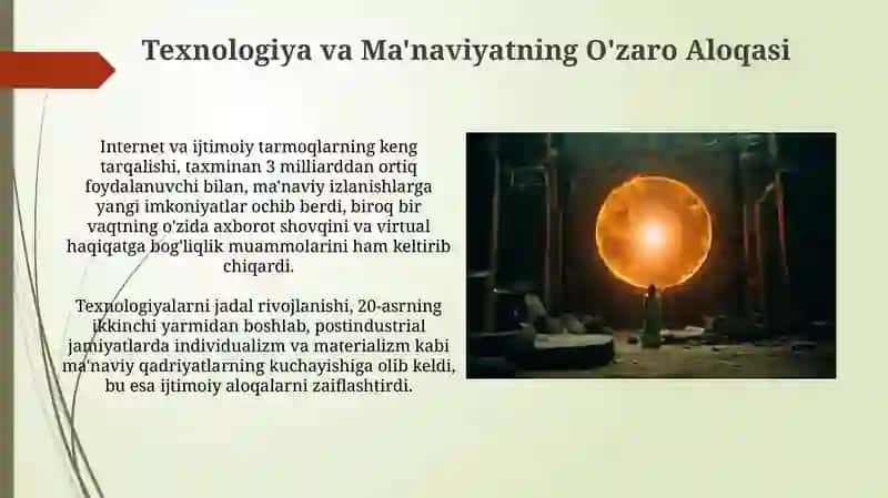 Ma'naviy qadriyatlarning o'zgarishi 3