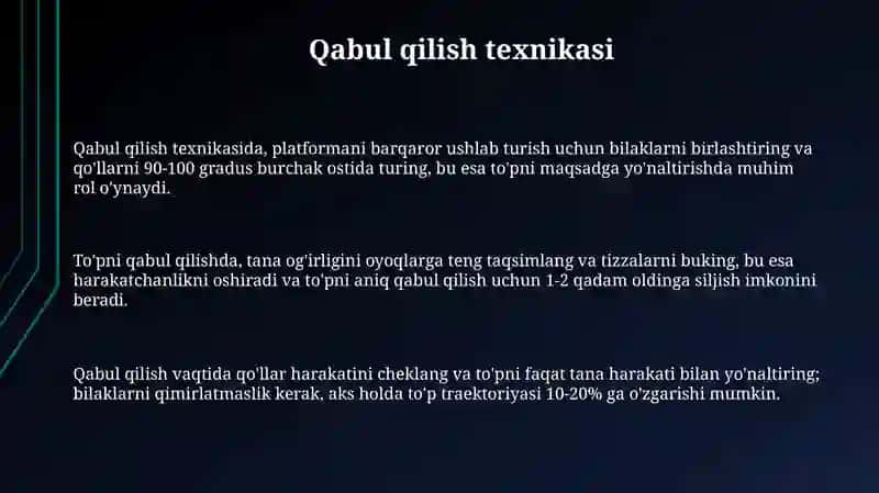 Voleybol ōyin texnikasiga ōrgatish 3