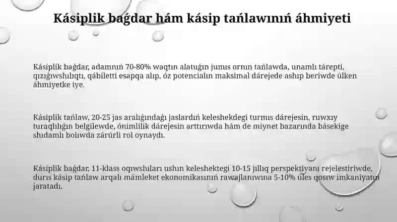 Kásiplik baǵdar 3